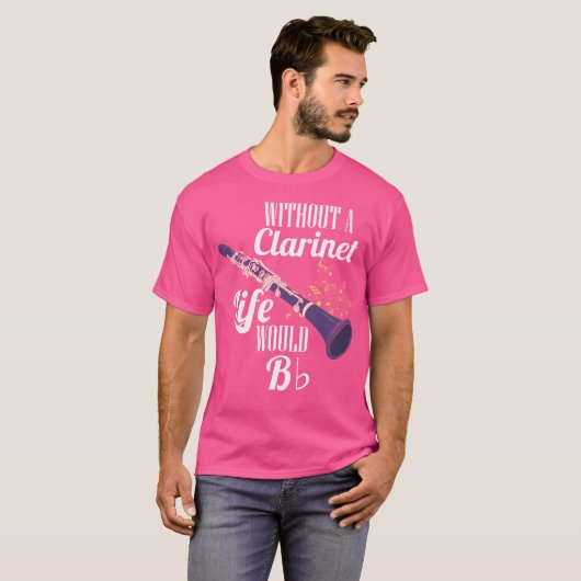 Klarinet zonder klarinetleven zou platte orch zijn t-shirt (Voorkant volledig)