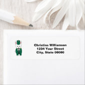 Klarinetband Konijn Groen Retour Adres Etiket (Insitu)