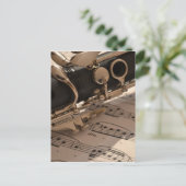 Klarinetmuziek Melody Clarinets Musical Dance Briefkaart (Staand voorkant)