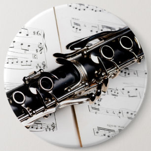 Klarinetmuziek Ronde Button 6,0 Cm