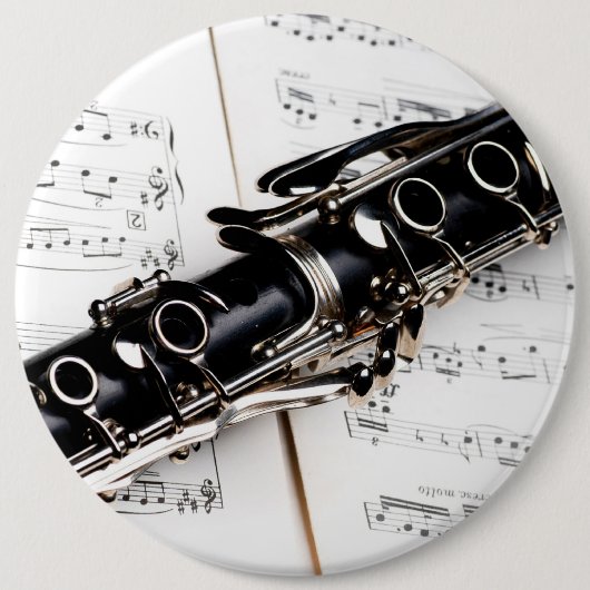 Klarinetmuziek Ronde Button 6,0 Cm (Voorkant)