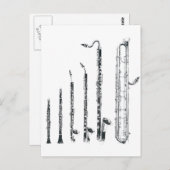 klarinets briefkaart (Voorkant / Achterkant)
