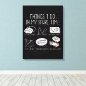 Klarinetspeler Mannen Orchestra Funny Klarinet Canvas Afdruk (Insitu (Houten vloer))