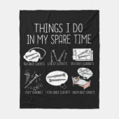 Klarinetspeler Mannen Orchestra Funny Klarinet Fleece Deken (Voorkant)