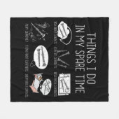 Klarinetspeler Mannen Orchestra Funny Klarinet Fleece Deken (Voorkant (Horizontaal))