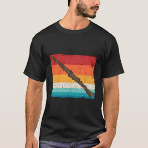 Klarinetspeler Retro blaasinstrument Musi T-shirt
