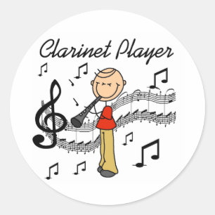 Klarinetspeler Stickers Sticker