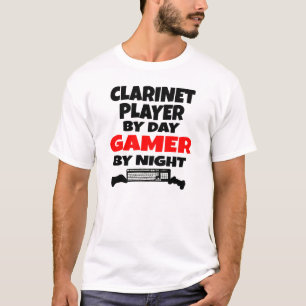 Klarinetspeler van Day Gamer by Night T-shirt