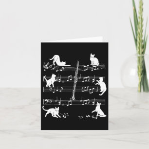 Klarinettist katten voor kat liefhebbende klarinet kaart