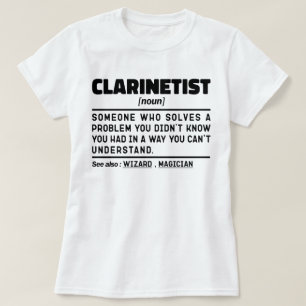 Klarinettist zelfstandig naamwoord klarinetspeler  t-shirt