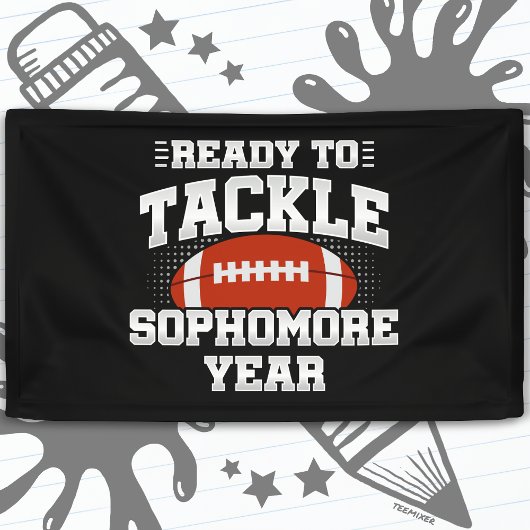 Klas 10 Voetbal Klaar om terug naar school te tack Spandoek