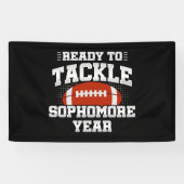 Klas 10 Voetbal Klaar om terug naar school te tack Spandoek (Horizontaal)