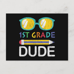 Klas 1 Coole Leerling Rugzak School Cadeau Briefkaart