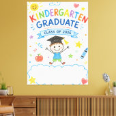 Klas 2026 afgestudeerden kleuterschool kunst canvas afdruk (Insitu (Woonkamer))