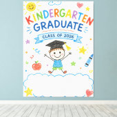 Klas 2026 afgestudeerden kleuterschool kunst canvas afdruk (Insitu (Houten vloer))