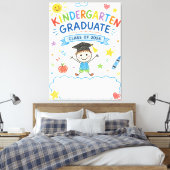 Klas 2026 afgestudeerden kleuterschool kunst canvas afdruk (Insitu (Slaapkamer))