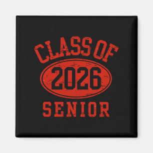 Klas 2026 Senior Back School Grafische Kunst Magneet