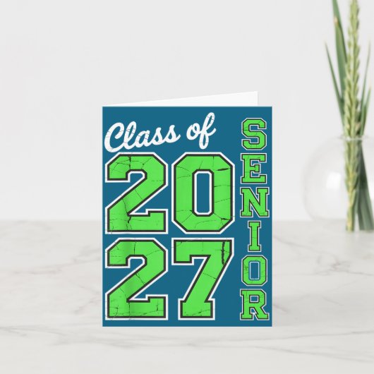 Klas 2027 Senior 27 Middelbare school Kaart (Voorkant)