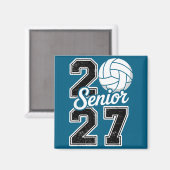 Klas 2027 Volleybal Senior 2027 Ontwerp Magneet (Voorkant / Achterkant)