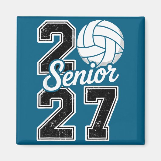 Klas 2027 Volleybal Senior 2027 Ontwerp Magneet (Voorkant)
