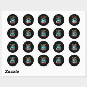 klas 2 piraat bemanning walvis leraar student ronde sticker (Vel)
