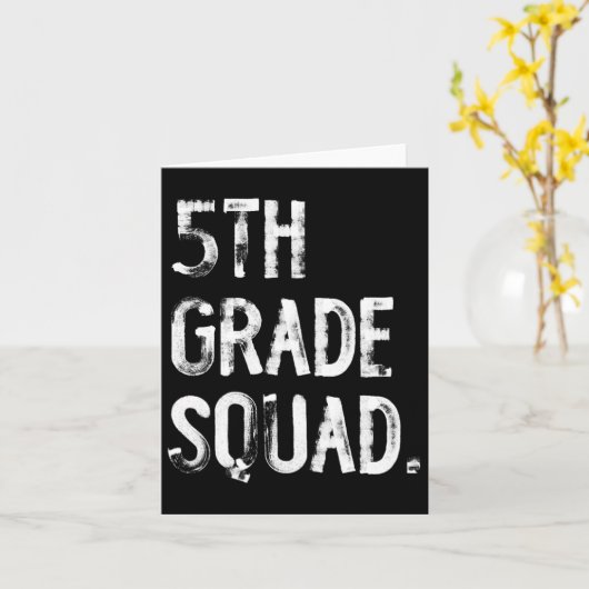 Klas 5-team terug naar school leerling leraar kaart (Gele Bloem)