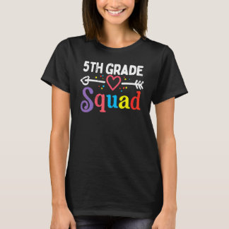 Klas 5 Team Vijfde Eerste Dag School Leraar Jongen T-shirt