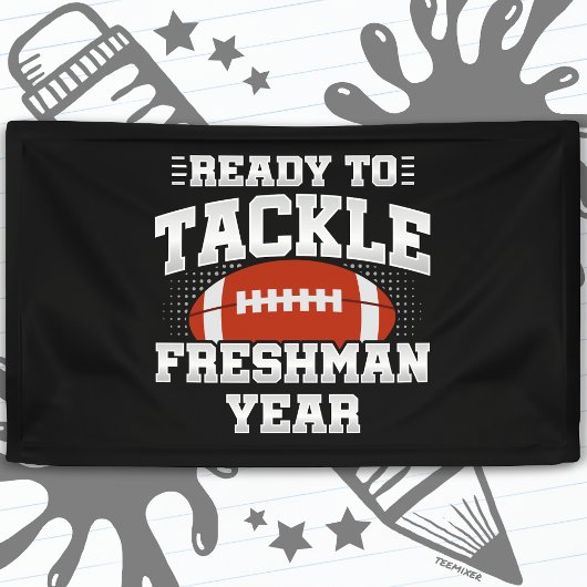 Klas 9 voetbal klaar om terug naar school te gaan spandoek