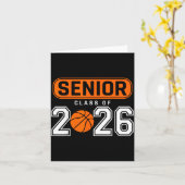 Klas Afstuderen Senior 26 Basketbal Kaart (Gele Bloem)