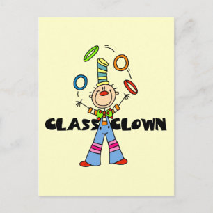 Klas Clown T-shirts en Cadeaus Briefkaart