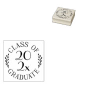 Klas Jaar Afgestudeerd Chic Typografie Embleem Rubberstempel (Gestempeld)