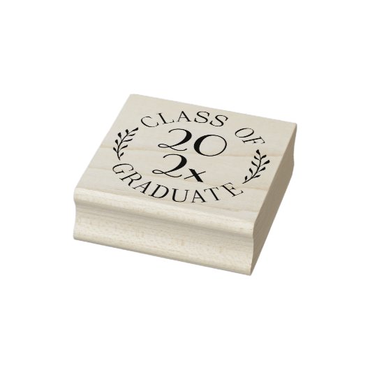 Klas Jaar Afgestudeerd Chic Typografie Embleem Rubberstempel (Stempel)