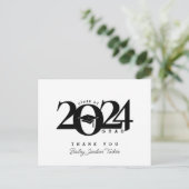 Klas Jaar Afstudeerder Pet Tassel Afstuderen Dank  Briefkaart (Staand voorkant)