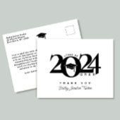 Klas Jaar Afstudeerder Pet Tassel Afstuderen Dank Briefkaart