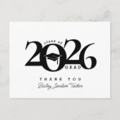 Klas Jaar Afstudeerder Pet Tassel Afstuderen Dank  Briefkaart (Voorkant)