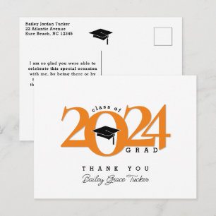 Klas Jaar Afstudeerder Tassel Oranje Afstuderen Da Briefkaart