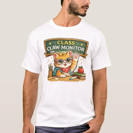 Klas Klauw Monitor Kat Ontwerp T-shirt