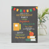 Klas ontslagen Pensioenfeest Leraar Kaart (Staand voorkant)