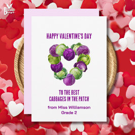 Klas Valentijnsdag BESTE KOOL IN DE TUIN Leraar Feestdagenkaart