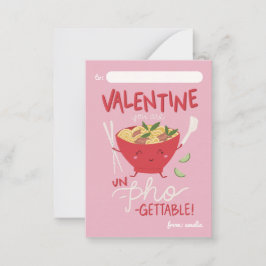 Klas Valentijnskaart - On-Fo-Gettable - Roze Notitiekaartje