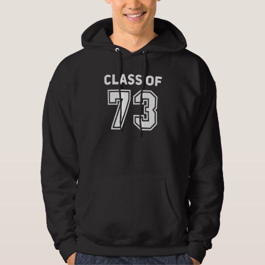 Klas van 1973 Universiteit Middelbare school Reüni Hoodie (Voorkant)