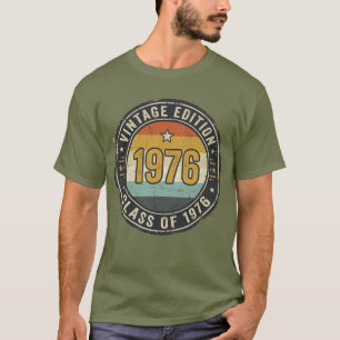 Klas van 1976 Retro Zonsondergang Strepen Vervuild T-shirt
