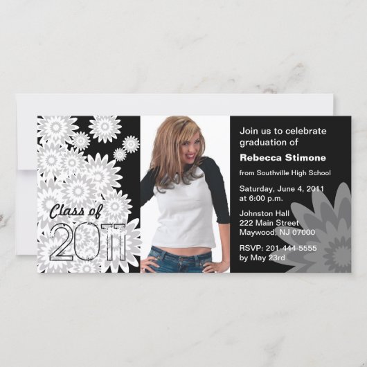 Klas van 2011 Foto Kaart Witte Bloem (Voorkant)