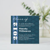 Klas van 2012 Blauw en Wit Wijzig in elk jaar Aankondiging (Staand voorkant)