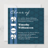 Klas van 2012 Blauw en Wit Wijzig in elk jaar Aankondiging (Voorkant)