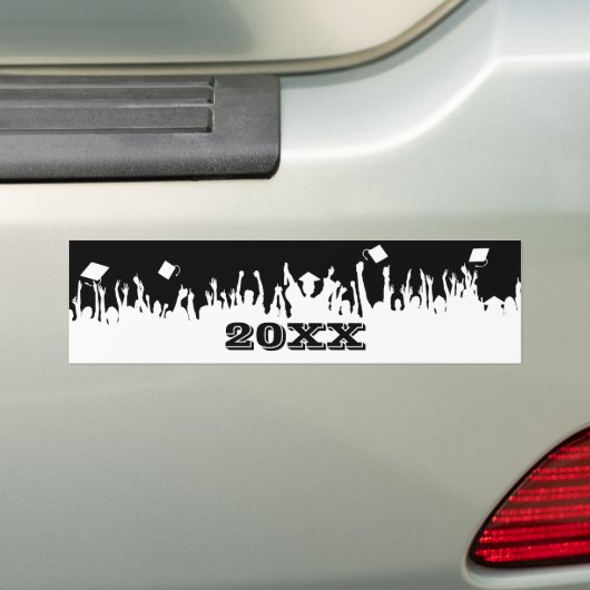 Klas van 2012 bumpersticker Silhouette viering (Op auto)