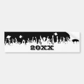 Klas van 2012 bumpersticker Silhouette viering (Voorkant)