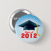 Klas van 2012 Knop Ronde Button 5,7 Cm (Voorkant /achterkant)