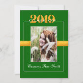 Klas van 2019 Groene en Gele Afstudeerfeest Kaart (Voorkant)