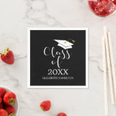 Klas van 2021 Grad Cap Chic Calligrafie Servet (Insitu)
